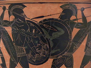 Hoplite fight from Athens Museum.jpg